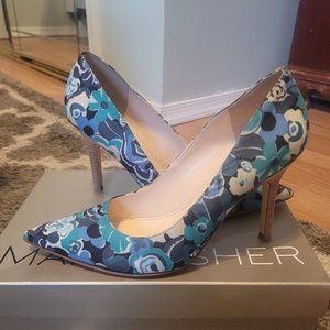 Mark Fisher Blue Floral Heels